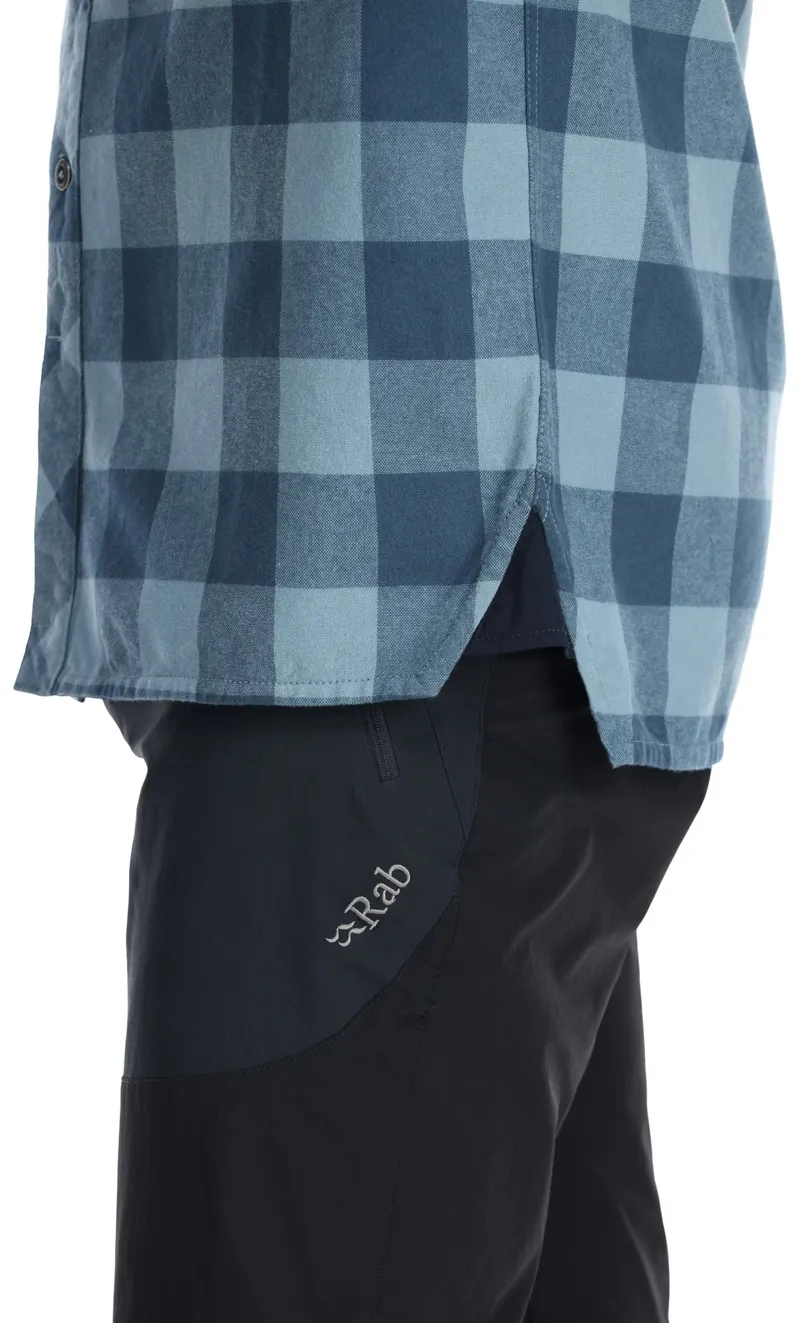 Rab Mens Boundary Shirt - Tempest Blue Check-6