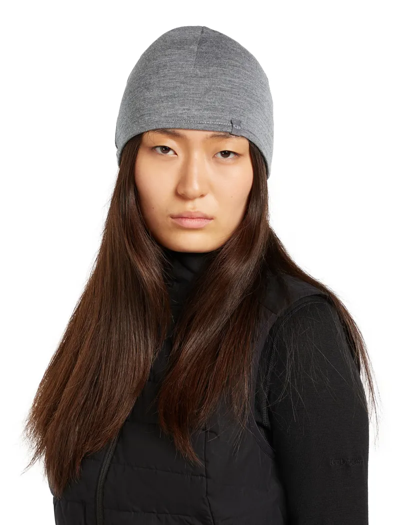 Icebreaker 200 Oasis Reversible Beanie - Black-Gritstone Heather-3