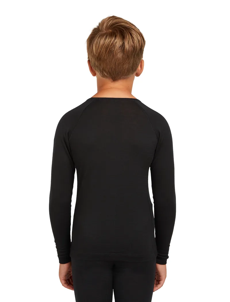 Icebreaker Kids 200 Oasis Long Sleeved Crew Tee - Black-5
