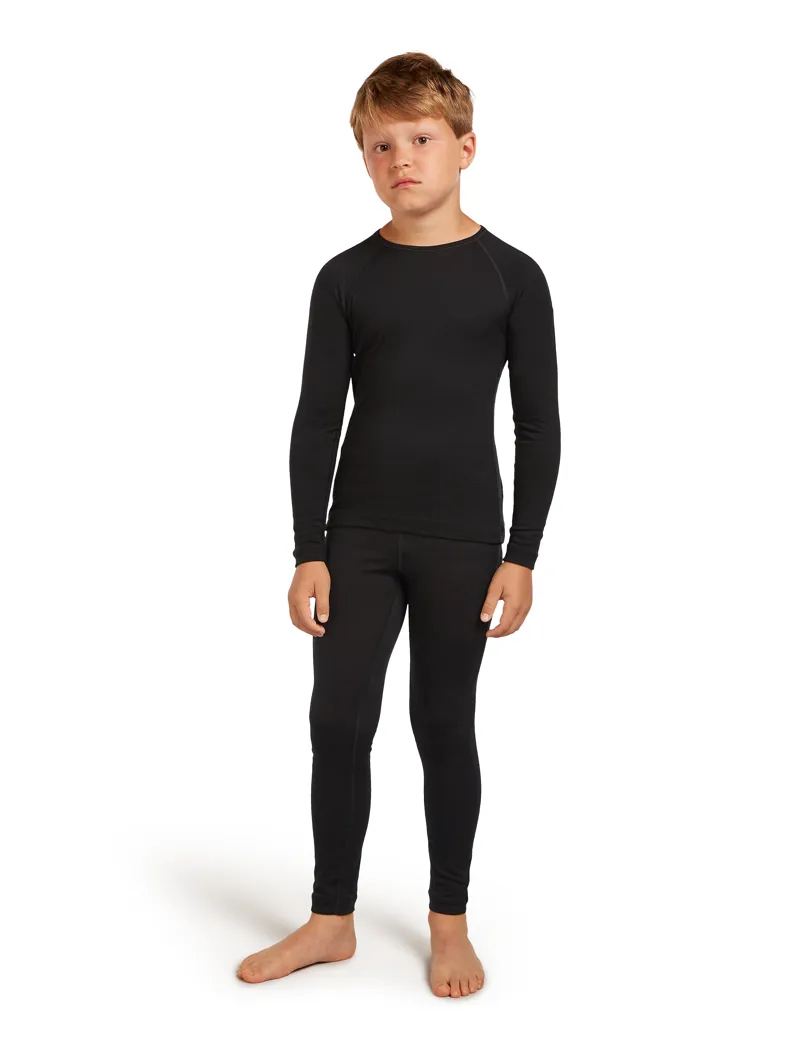Icebreaker Kids 200 Oasis Long Sleeved Crew Tee - Black-7