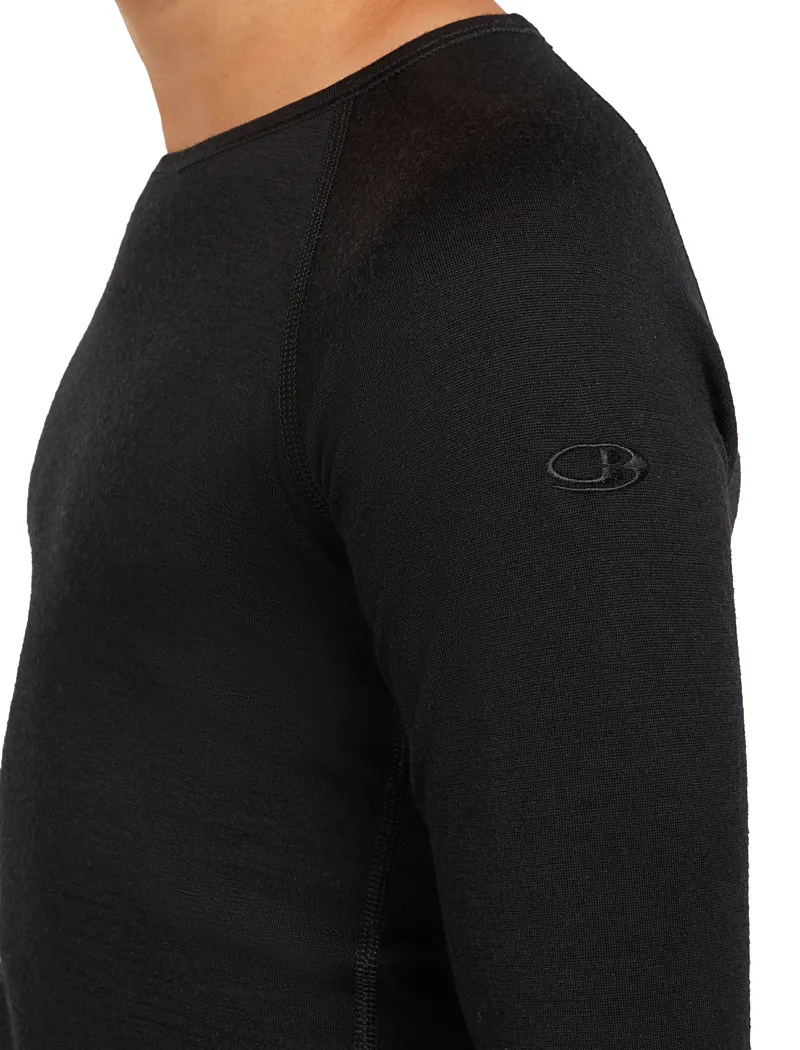 Icebreaker Kids 200 Oasis Long Sleeved Crew Tee - Black-9