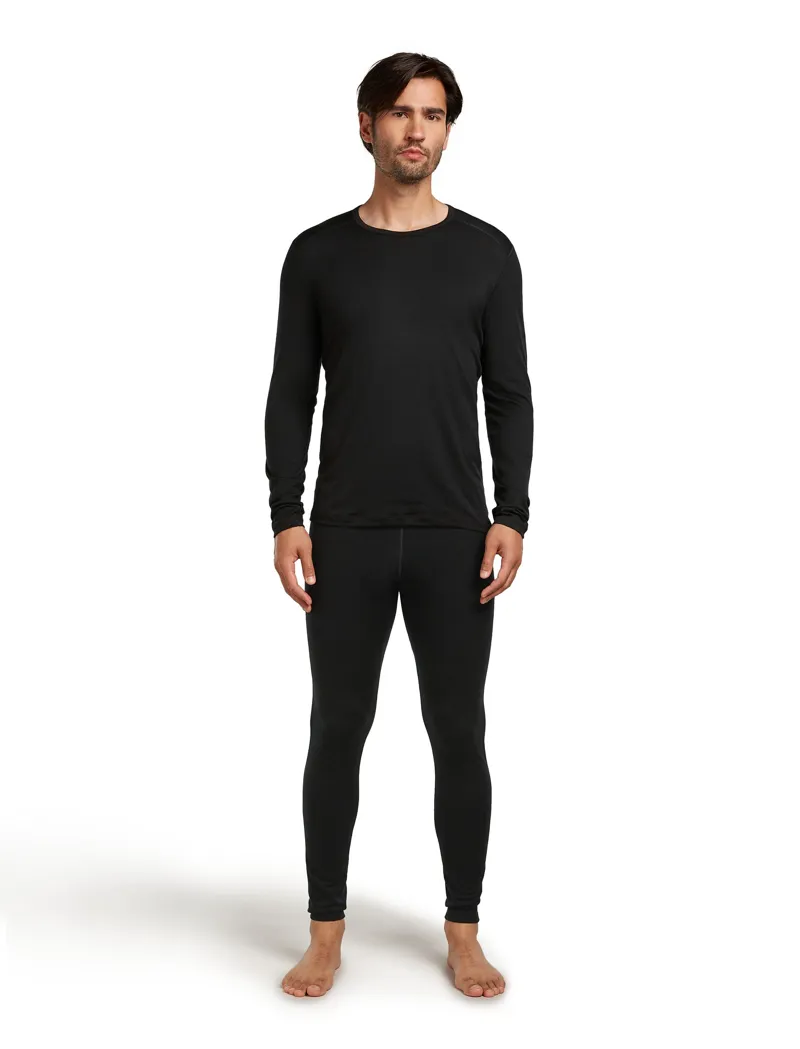 Icebreaker Mens 200 Oasis Long Sleeved Crew Tee - Black-4