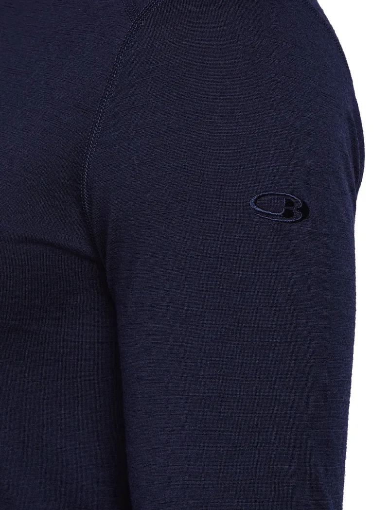 Icebreaker Mens 200 Oasis Long Sleeved Crew Tee - Midnight Navy-6