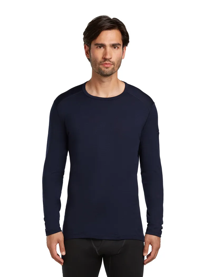 Icebreaker Mens 260 Tech Long Sleeved Crew Tee - Midnight Navy-2