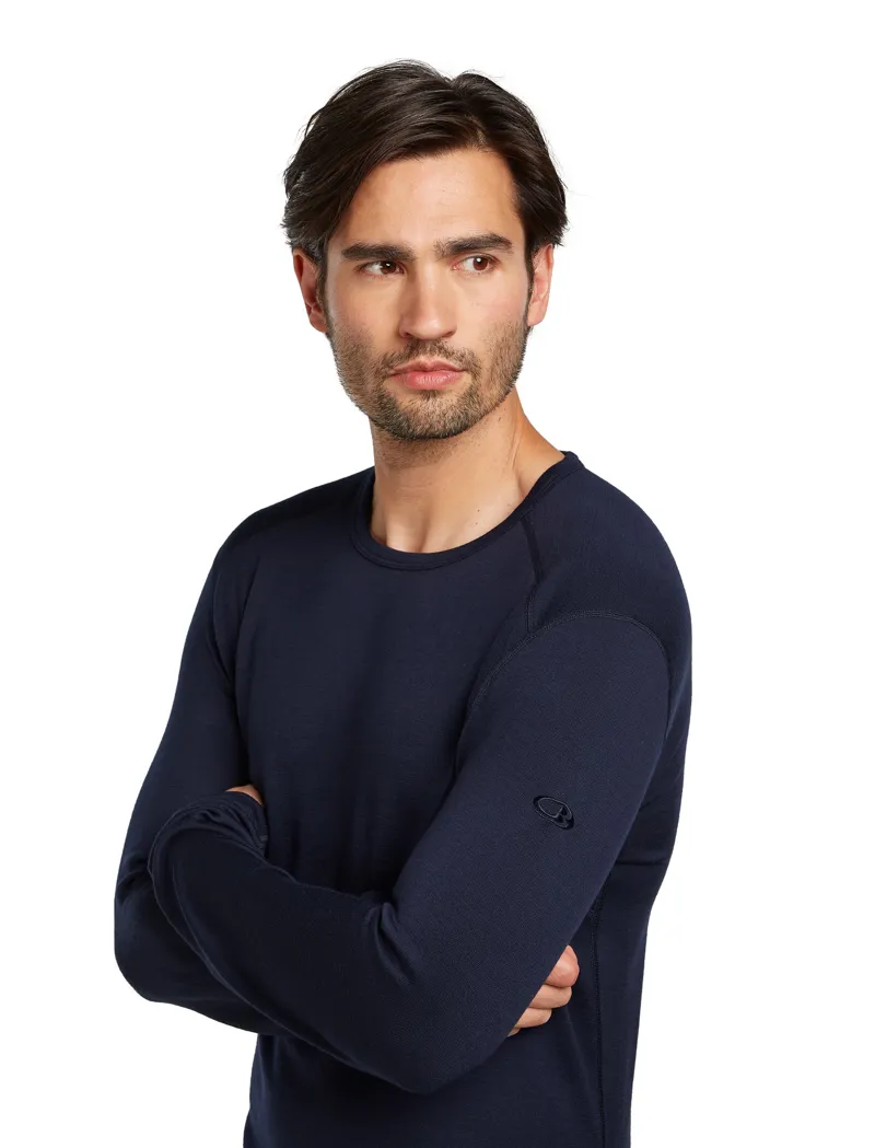 Icebreaker Mens 260 Tech Long Sleeved Crew Tee - Midnight Navy-6