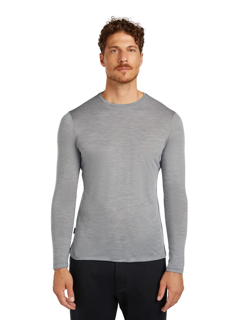 Icebreaker Mens Merino 125 Cool-Lite Sphere III Long Sleeved Tee - Metro Heather-1