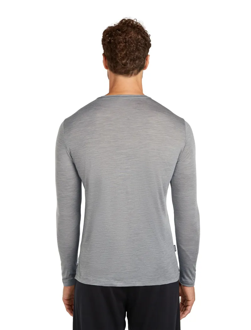 Icebreaker Mens Merino 125 Cool-Lite Sphere III Long Sleeved Tee - Metro Heather-2