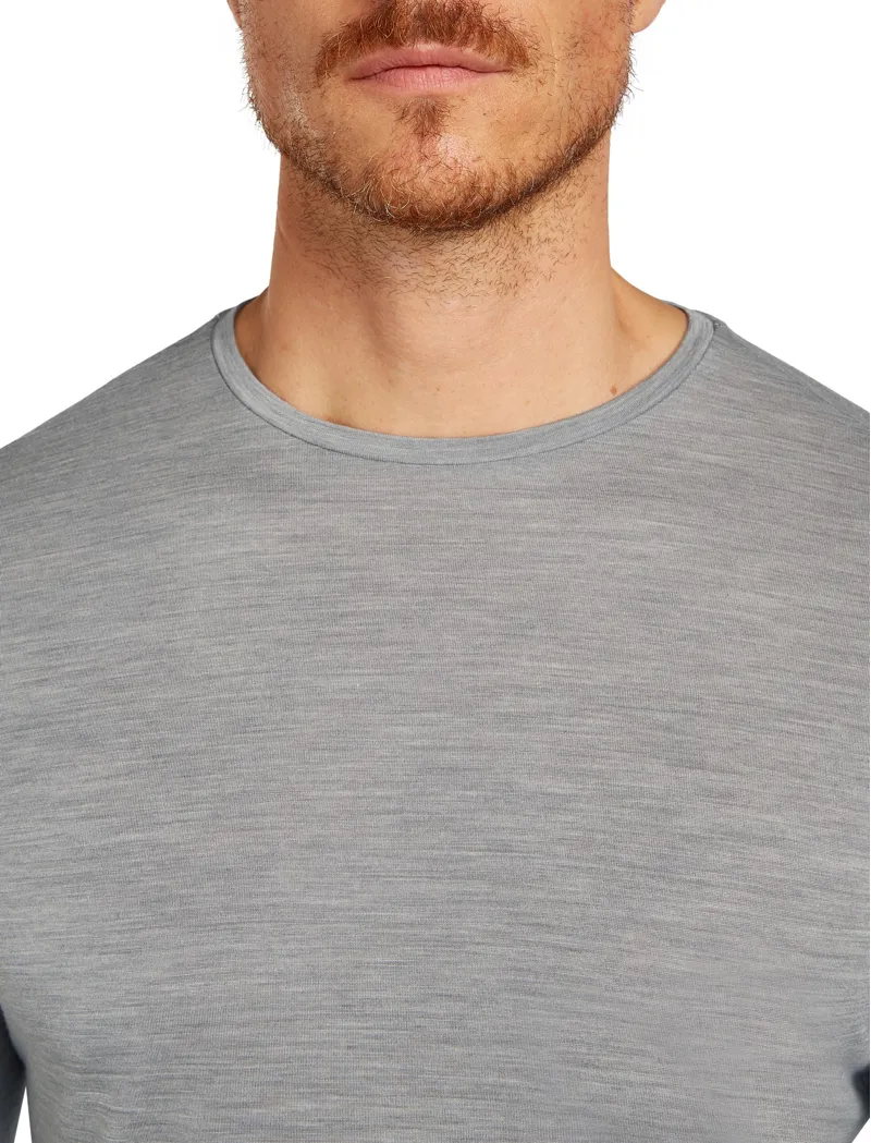 Icebreaker Mens Merino 125 Cool-Lite Sphere III Long Sleeved Tee - Metro Heather-3