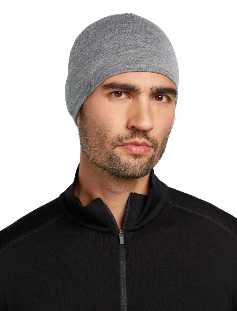Icebreaker 200 Oasis Reversible Beanie - Black-Gritstone Heather-5