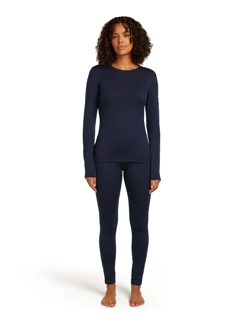 Icebreaker Womens 260 Tech Long Sleeved Crew Tee - Midnight Navy-5
