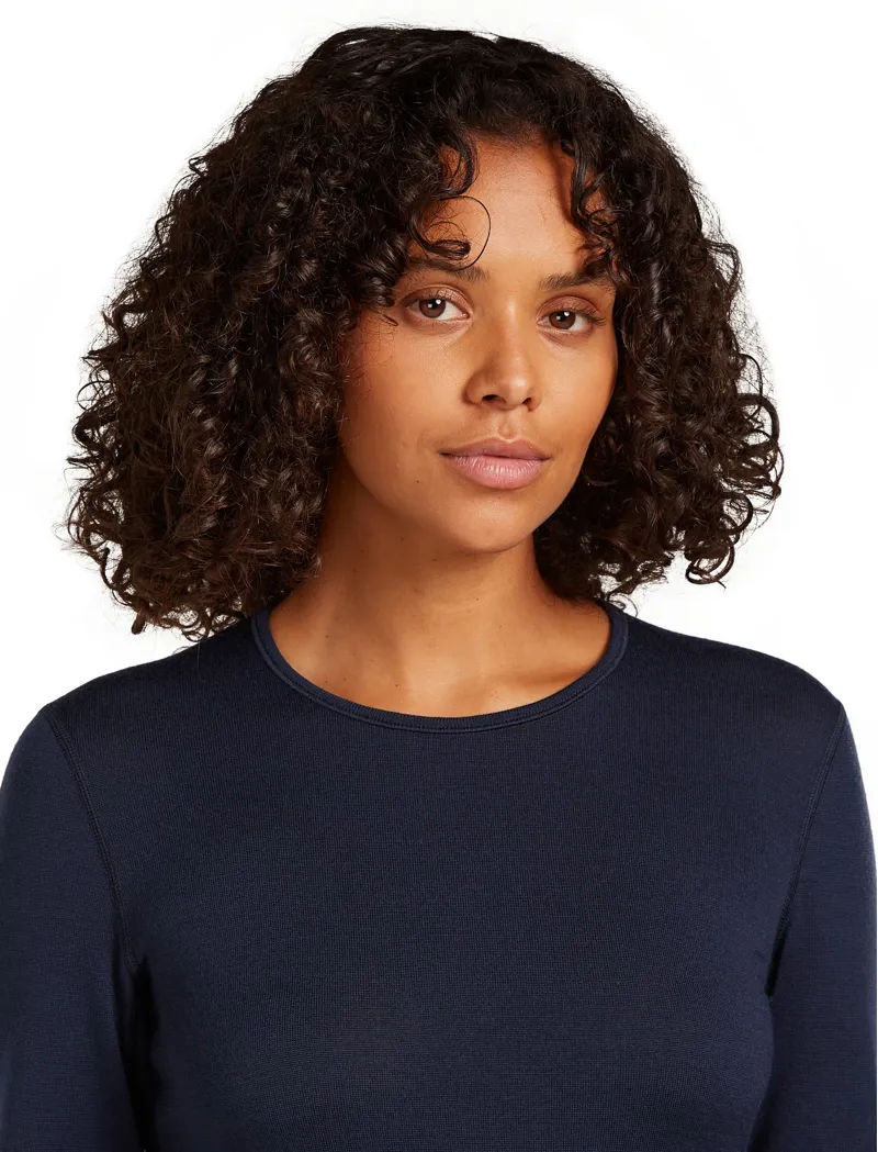 Icebreaker Womens 260 Tech Long Sleeved Crew Tee - Midnight Navy-6