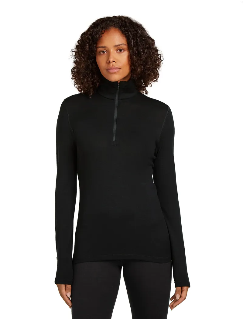 Icebreaker Womens 260 Tech Long Sleeved Half Zip Tee - Black-3
