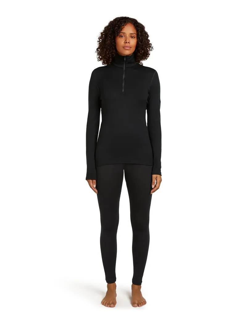 Icebreaker Womens 260 Tech Long Sleeved Half Zip Tee - Black-5