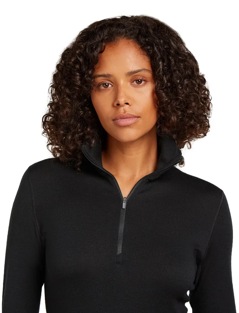 Icebreaker Womens 260 Tech Long Sleeved Half Zip Tee - Black-6