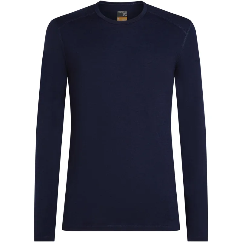 Icebreaker Mens 200 Oasis Long Sleeved Crew Tee - Midnight Navy