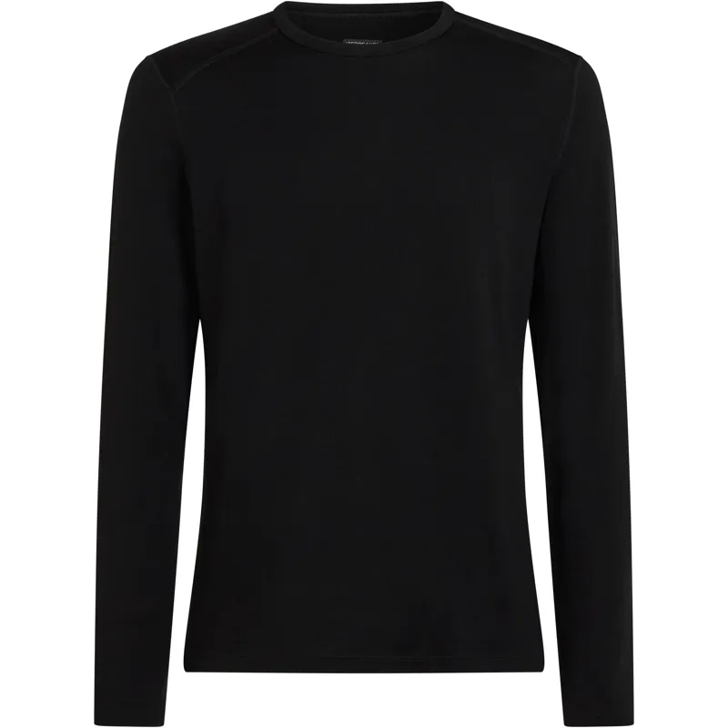 Icebreaker Mens 260 Tech Long Sleeved Crew Tee - Black