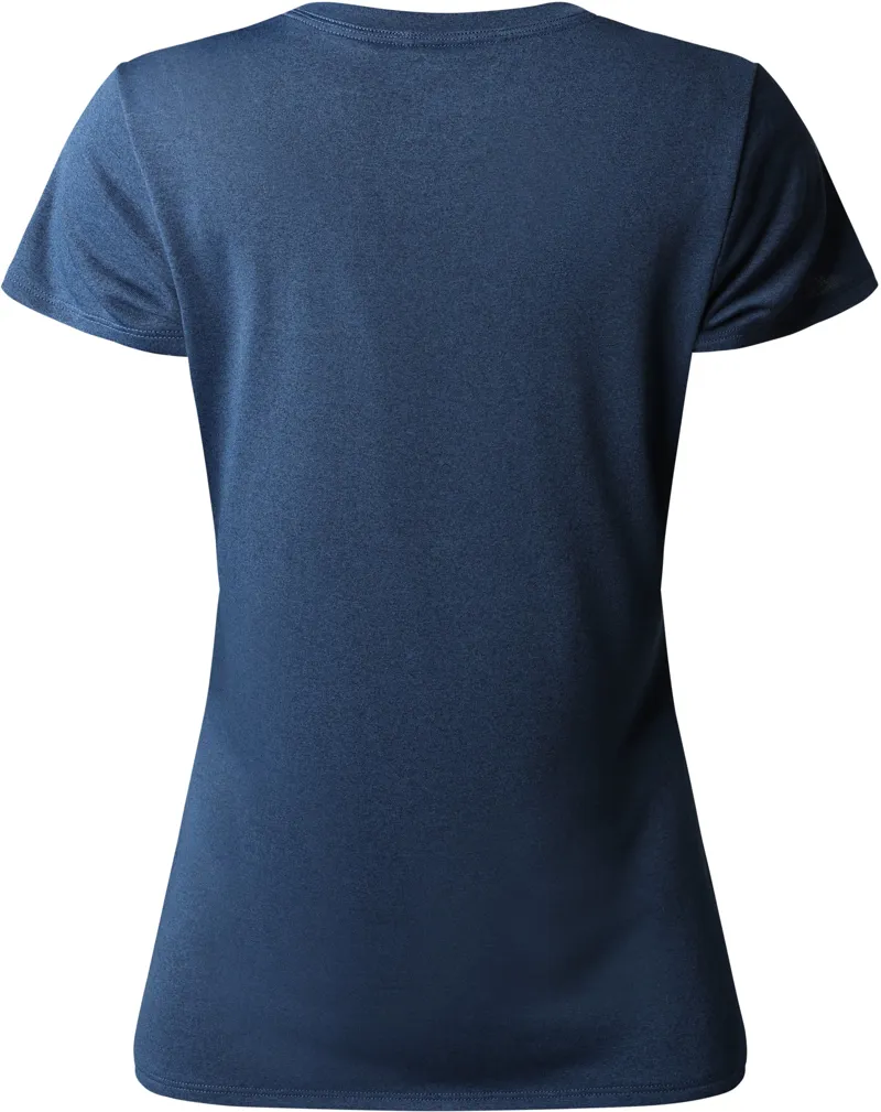 The North Face Womens Reaxion Amp Crew T-Shirt - Shady Blue Heather-1