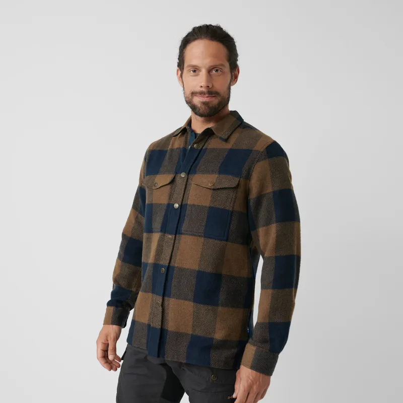 Fjallraven Mens Canada Shirt - Chestnut-Dark Navy-4