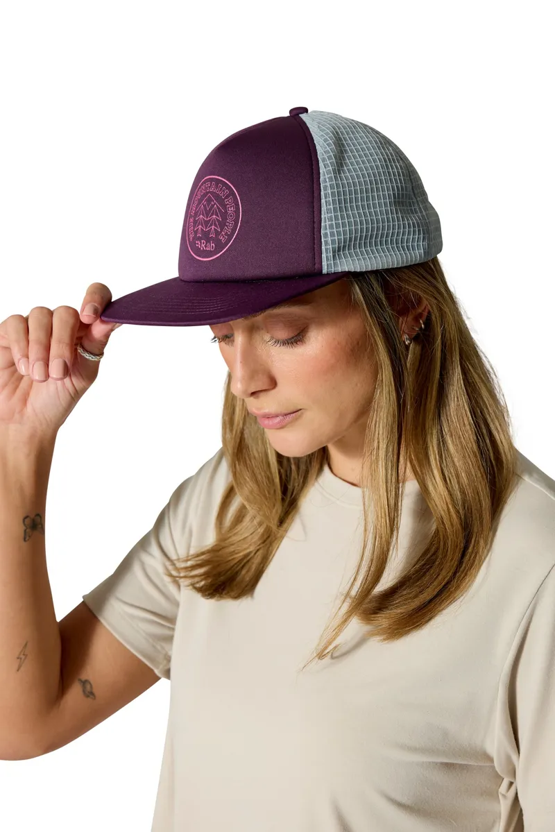 Rab Cirque Print Cap - Mulberry-Pewter-1