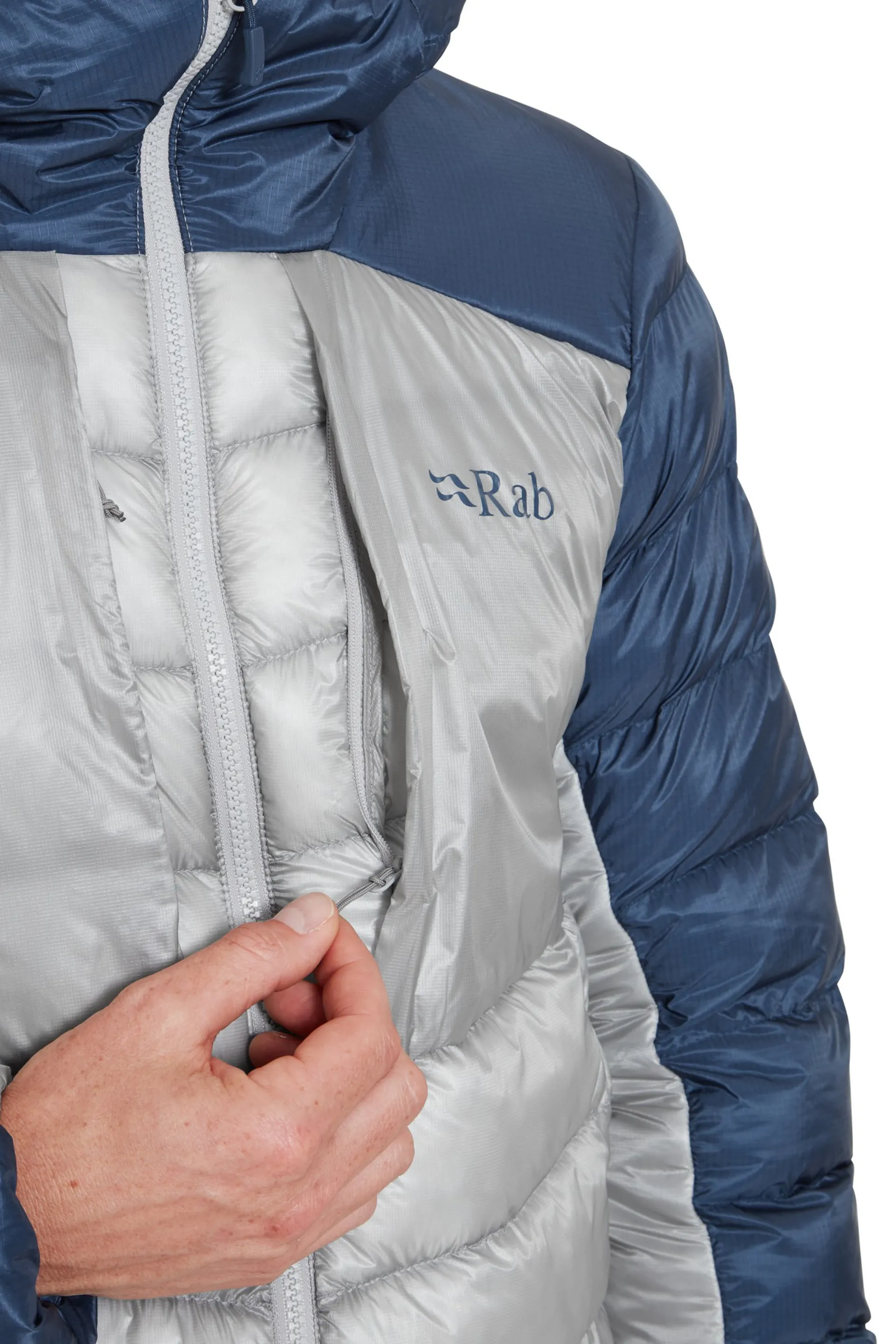 Rab Mens Cirrus Ultra Hoody - Tempest Blue-Light Zinc