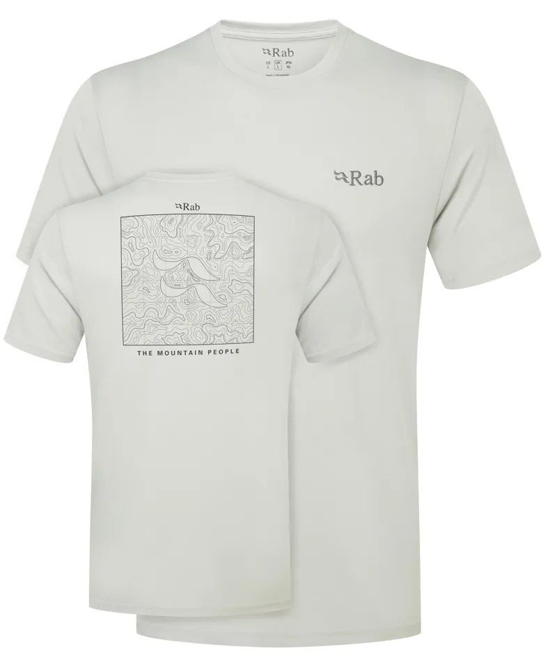 Rab Mens Crimp Elevation Tee - Light Zinc