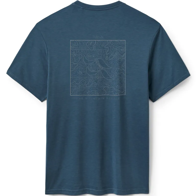 Rab Mens Crimp Elevation Tee - Tempest Blue-2