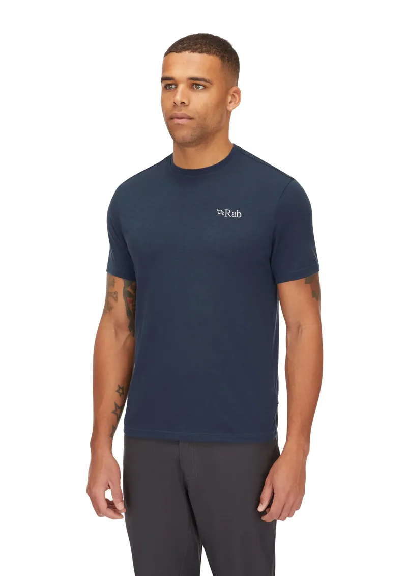 Rab Mens Crimp Logo Tee - Tempest Blue-3