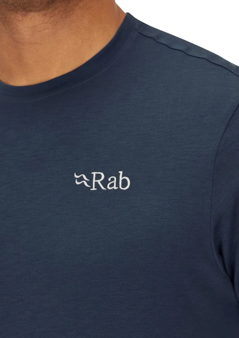 Rab Mens Crimp Logo Tee - Tempest Blue-6