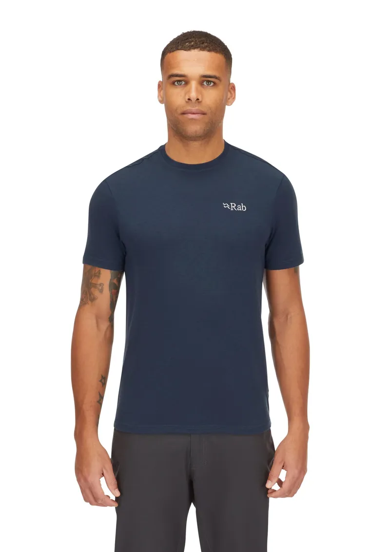 Rab Mens Crimp Logo Tee - Tempest Blue-2