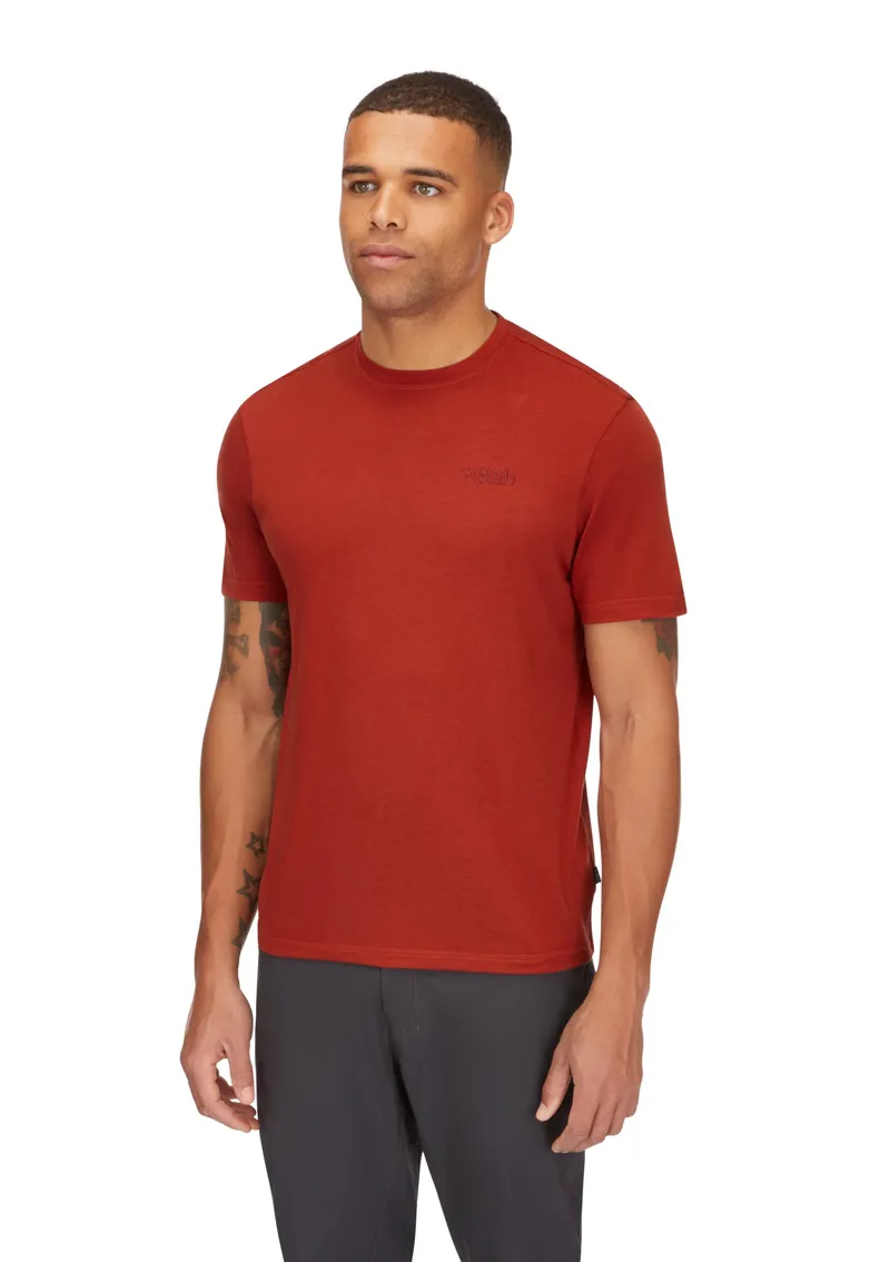 Rab Mens Crimp Logo Tee - Tuscan Red-3