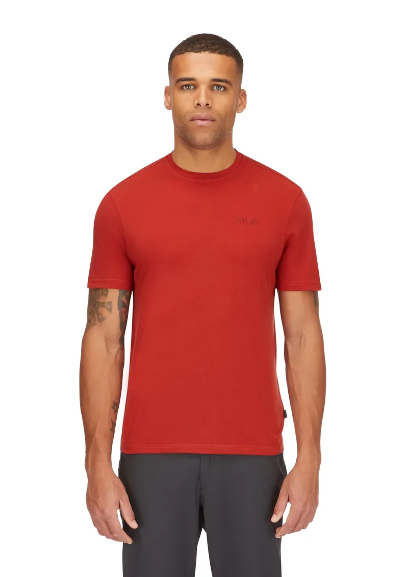Rab Mens Crimp Logo Tee - Tuscan Red-2