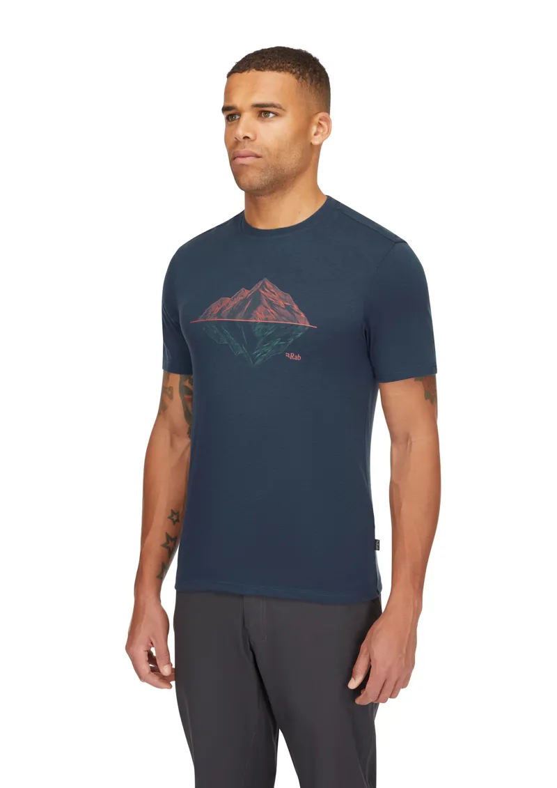 Rab Mens Crimp Reflection Tee - Light Zinc-3