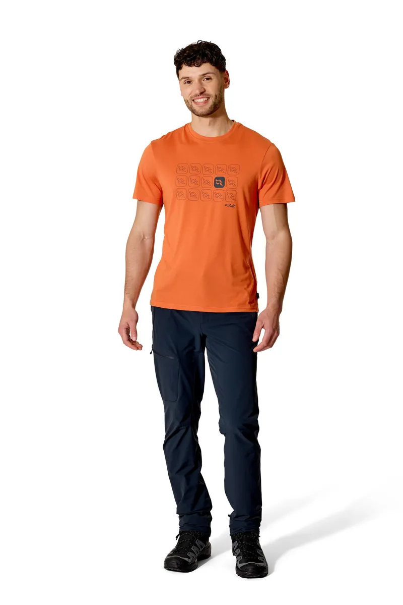 Rab Mens Crimp Repeat Tee - Dark Melba-2