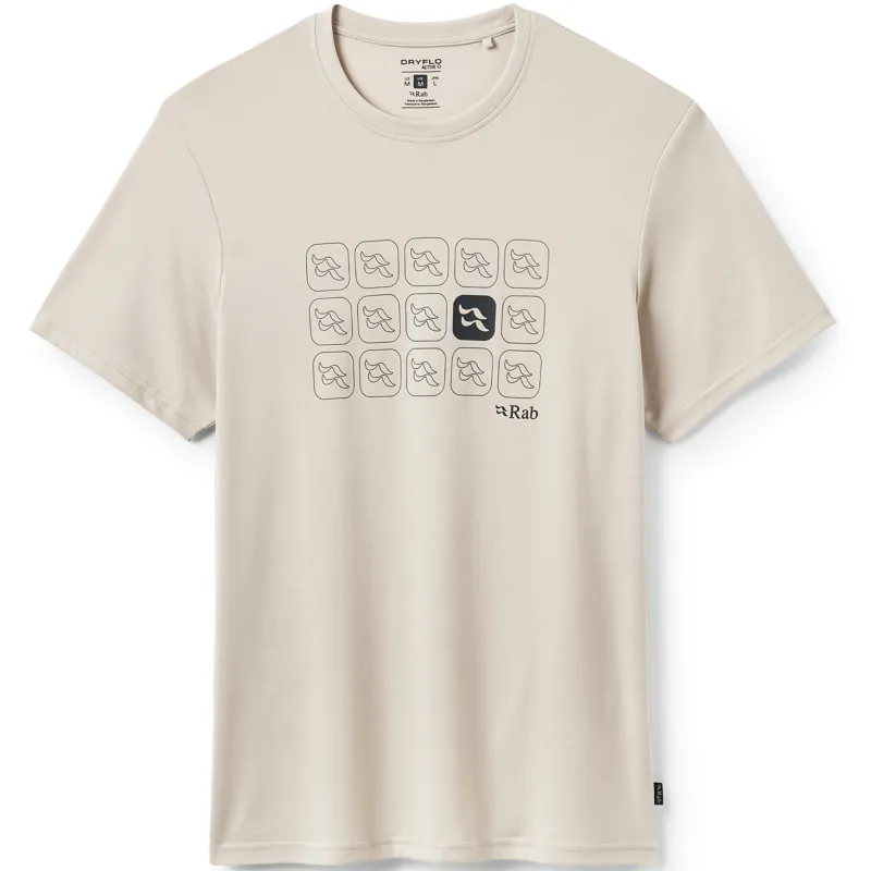 Rab Mens Crimp Repeat Tee - Pebble