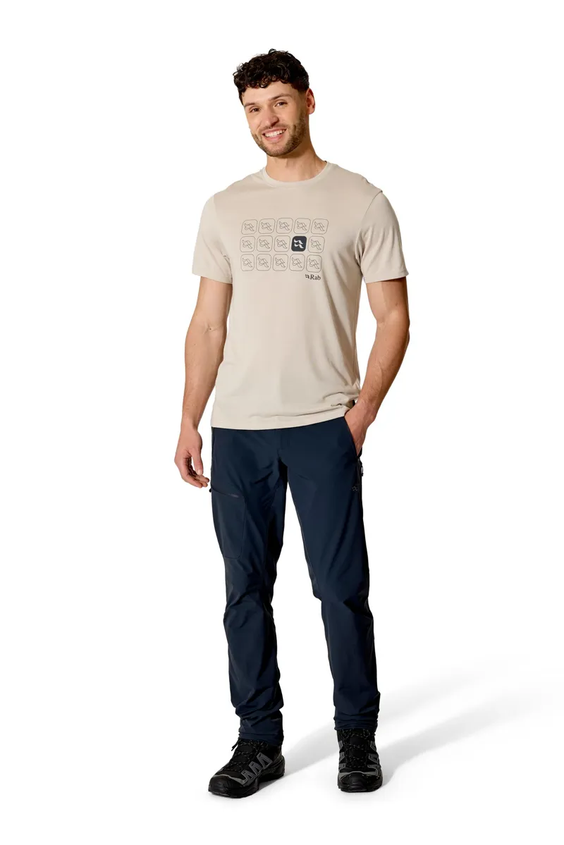 Rab Mens Crimp Repeat Tee - Pebble-2