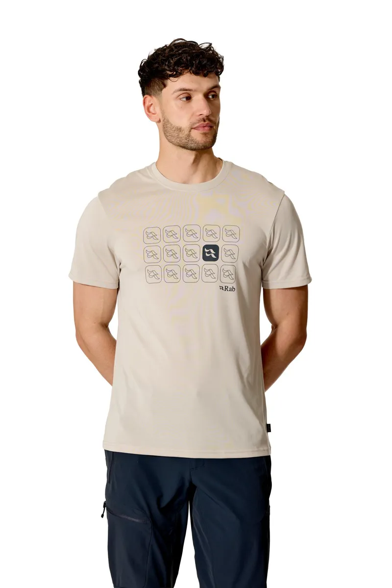 Rab Mens Crimp Repeat Tee - Pebble-3
