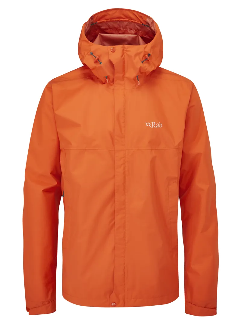 Rab Mens Downpour Eco Jacket - Firecracker 