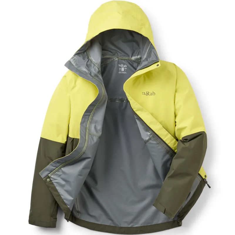 Rab Mens Downpour Jacket - Pollen-Army-1