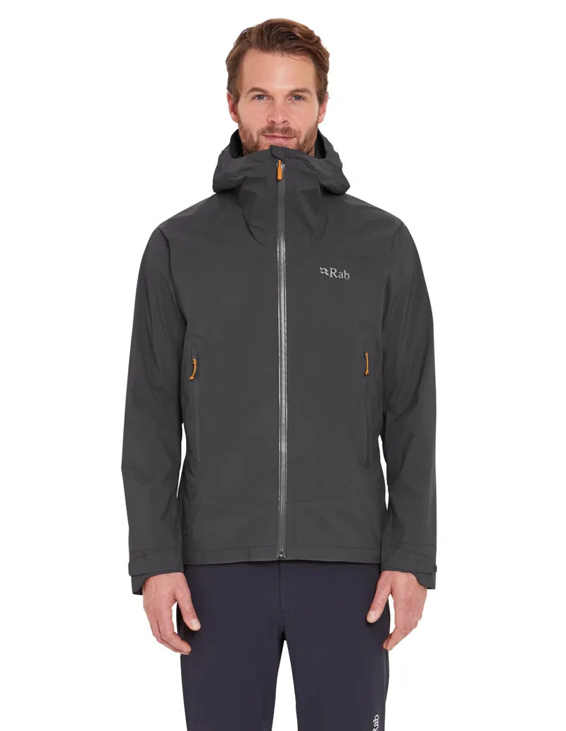 Rab Mens Downpour Light Jacket - Anthracite-2