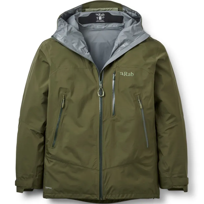 Rab Mens Downpour Mountain Jacket - Army