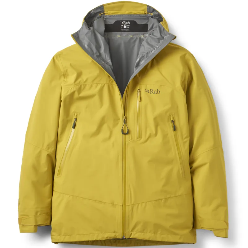 Rab Mens Downpour Mountain Jacket - Dark Pollen