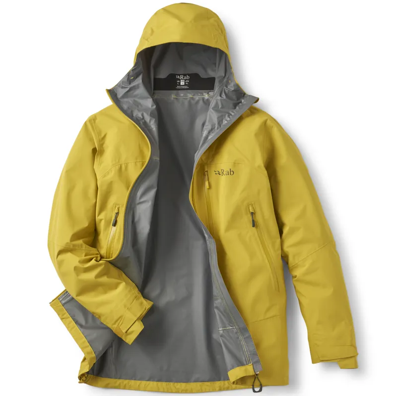 Rab Mens Downpour Mountain Jacket - Dark Pollen-1