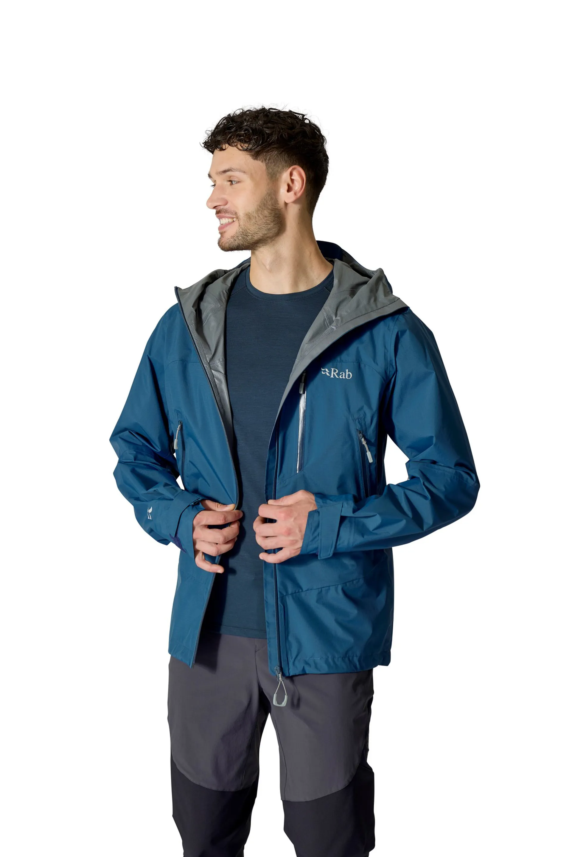 Rab Mens Downpour Mountain Jacket - Tempest Blue