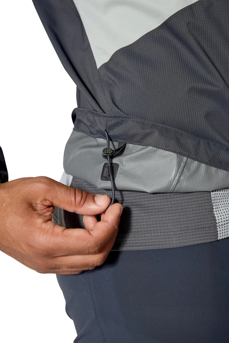 Rab Mens Downpour Trail Light Jacket - Light Zinc-Anthracite-8