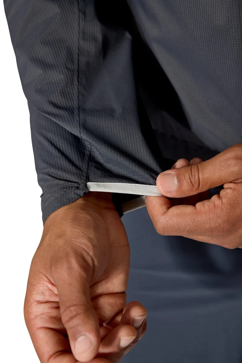 Rab Mens Downpour Trail Light Jacket - Light Zinc-Anthracite-9