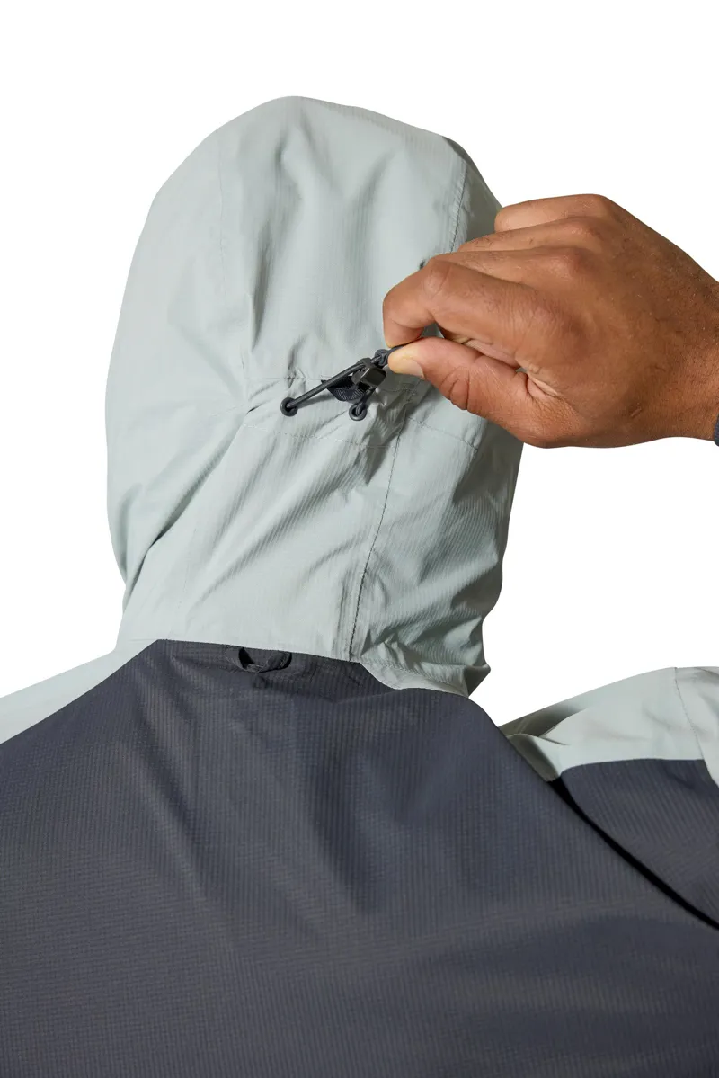 Rab Mens Downpour Trail Light Jacket - Light Zinc-Anthracite-11