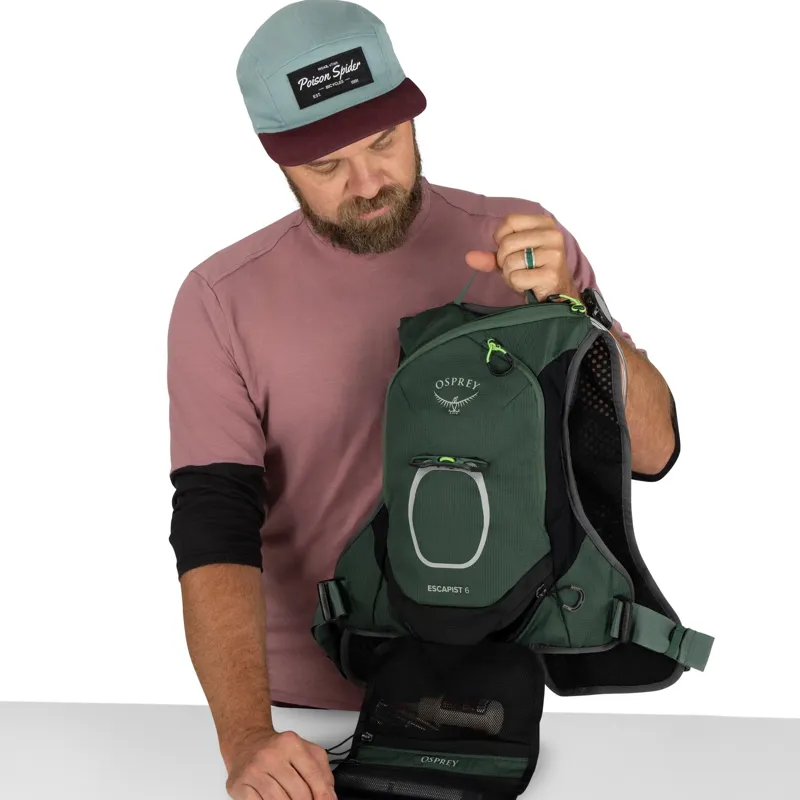 Osprey Escapist Velocity 6 Rucksack - Tundra Green-Botanica-5