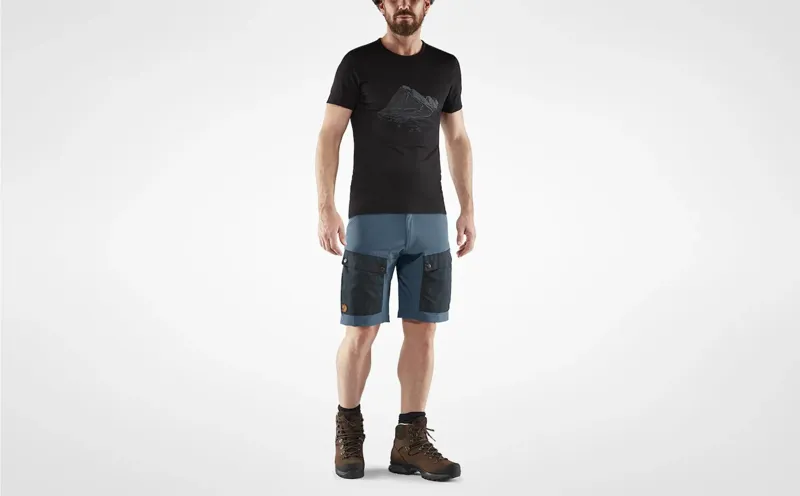 Fjallraven Mens Keb Shorts - Black-Stone Grey-2