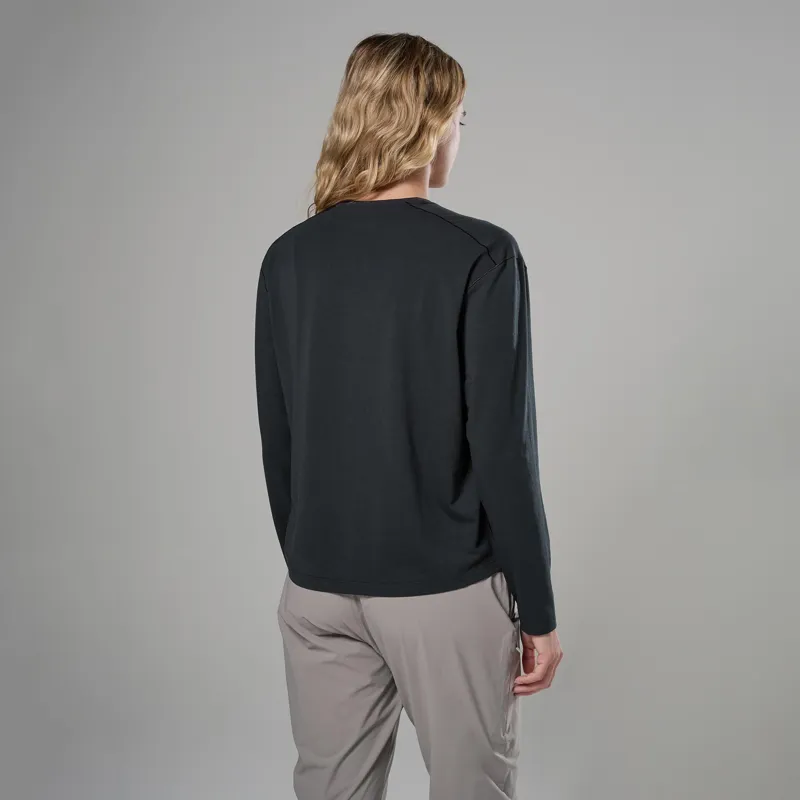 Montane Womens Alhena Long Sleeved T-Shirt - Black-2