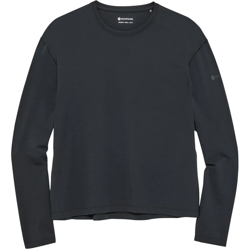 Montane Womens Alhena Long Sleeved T-Shirt - Black